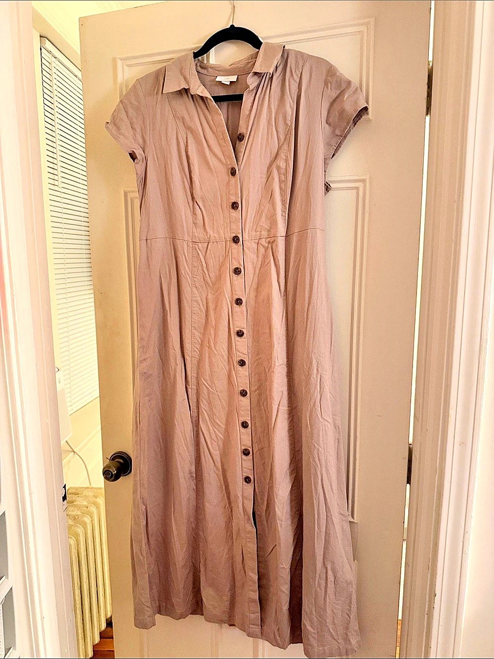 J.Jill Maxi Shirt Dress in Pink Size Medium Like New